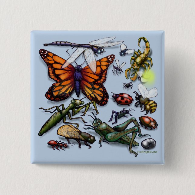 Bugs 15 Cm Square Badge (Front)