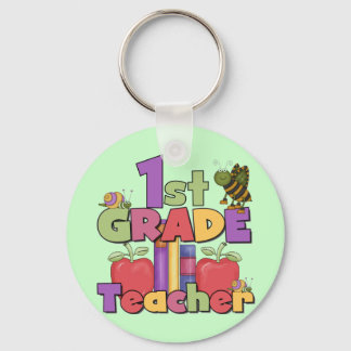 Bugs and Apples 1st Grade Tshirts and Gifts Key Ring