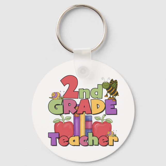 Bugs and Apples 2nd Grade Key Ring (Front)