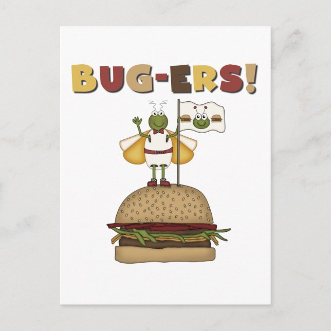 Bugs and Burgers Tshirts and Gifts Postcard (Front)