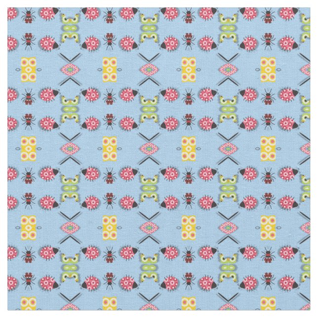 Bugs and Butterflies Fabric (Close Up)