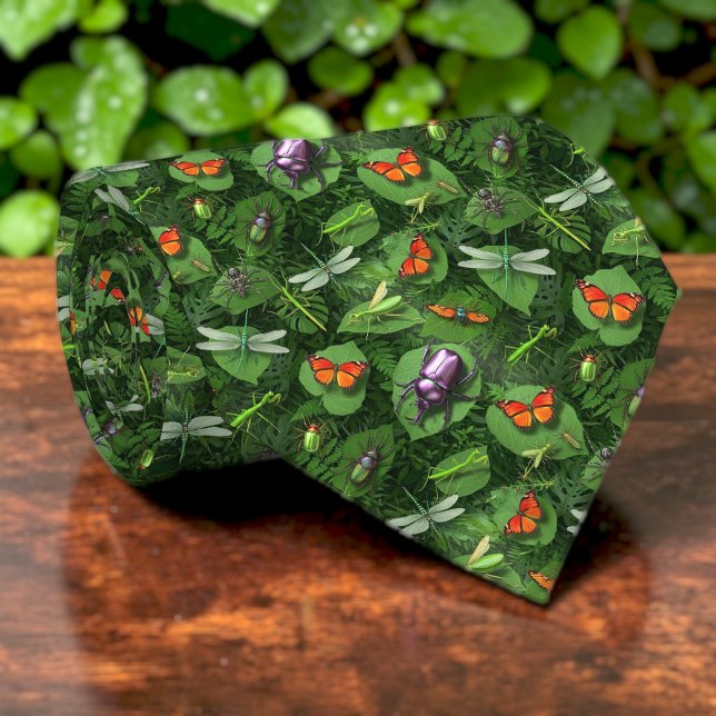 Bugs and Insects Pattern Custom Necktie (Creator Uploaded)