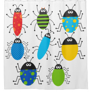 Bugs and More Bugs Insects Shower Curtain