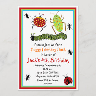 Bugs  Birthday Invitations