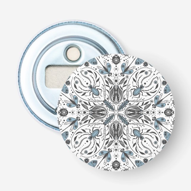 Bugs, black and blue bottle opener (Front)