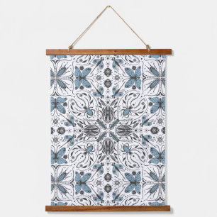 Bugs, black and blue hanging tapestry
