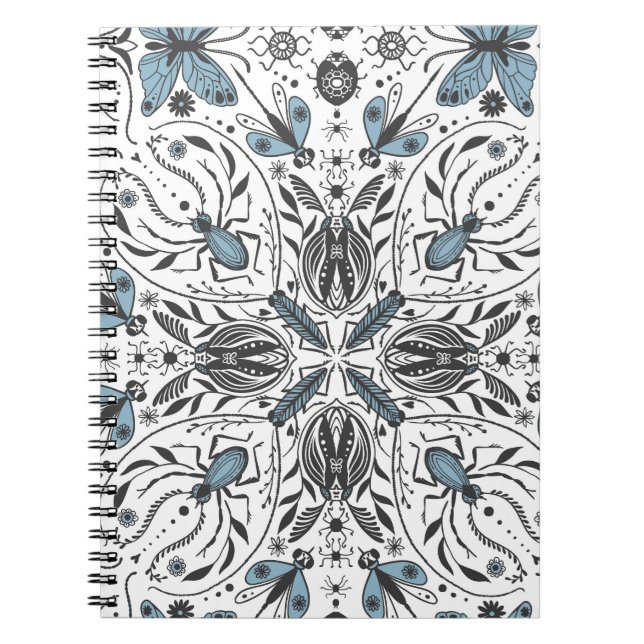 Bugs, black and blue notebook (Front)