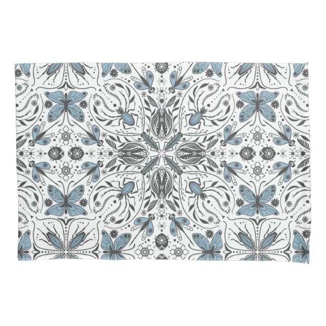 Bugs, black and blue pillowcase (Front-Left)