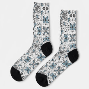 Bugs, black and blue socks
