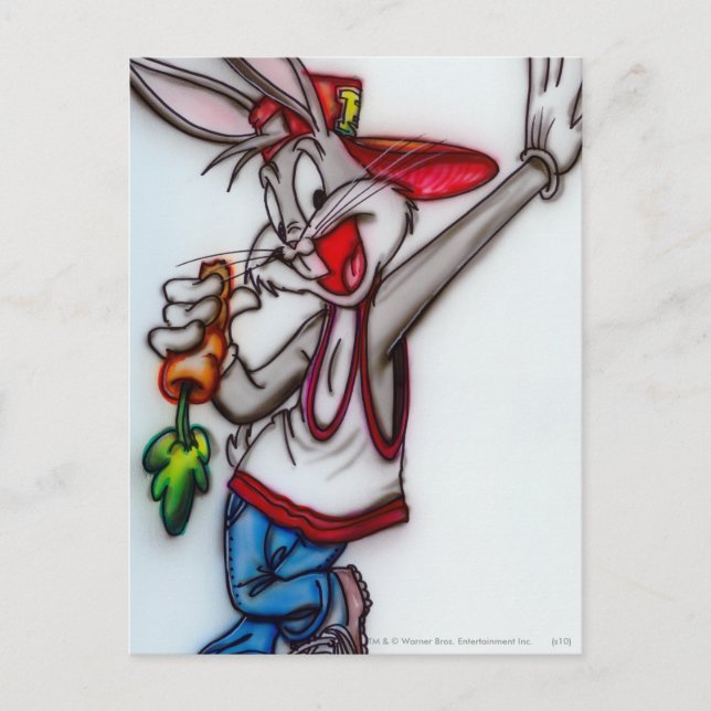BUGS BUNNY™ Airbrush Postcard (Front)