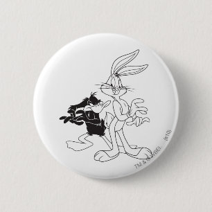 BUGS BUNNY™ and DAFFY DUCK™ 6 Cm Round Badge