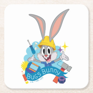 BUGS BUNNY BUILDERS™ BUGS BUNNY™ Character Art Square Paper Coaster