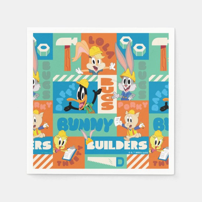 BUGS BUNNY BUILDERS™| Character Grid Pattern Napkin (Front)