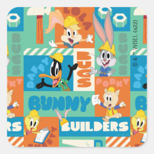 BUGS BUNNY BUILDERS™  Character Grid Pattern Square Sticker