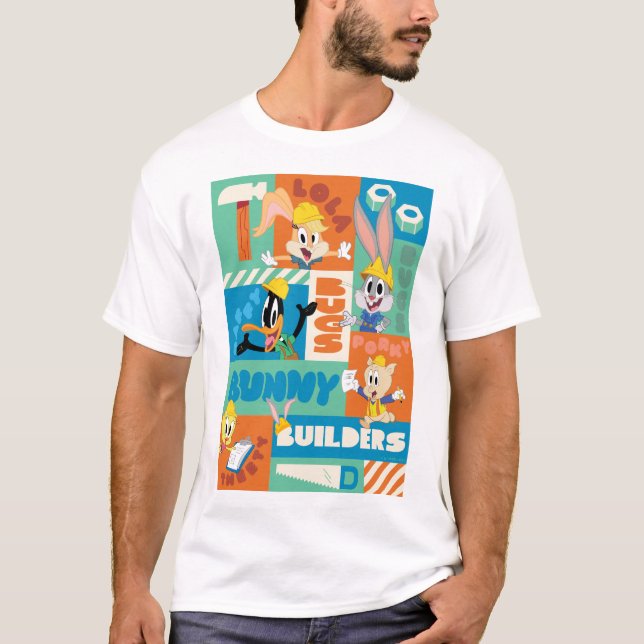 BUGS BUNNY BUILDERS™| Character Grid Pattern T-Shirt (Front)