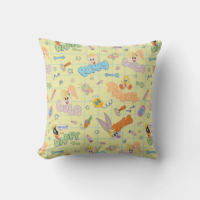 BUGS BUNNY BUILDERS™| Character Sketch Pattern Cushion (Front)