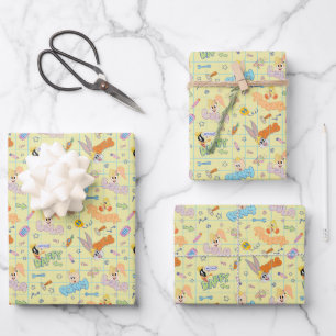 BUGS BUNNY BUILDERS™  Character Sketch Pattern Wrapping Paper Sheet