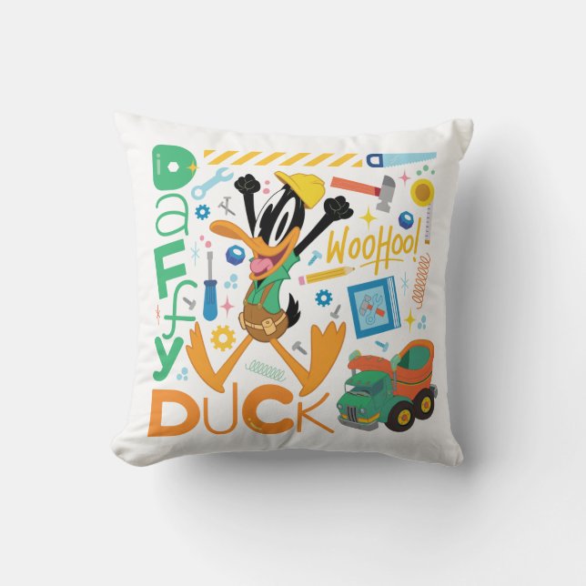 BUGS BUNNY BUILDERS™| DAFFY DUCK™ Work Tools Cushion (Front)