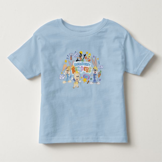 BUGS BUNNY BUILDERS™| Group Sketch Art Toddler T-Shirt (Front)