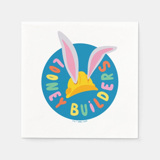 BUGS BUNNY BUILDERS™| Hard Hat Circle Logo Napkin (Front)