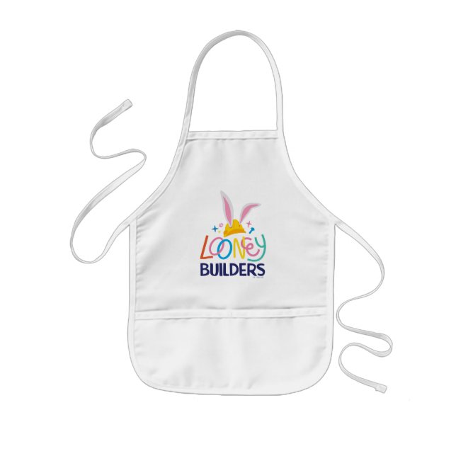 BUGS BUNNY BUILDERS™| Hard Hat Stacked Logo Kids Apron (Front)