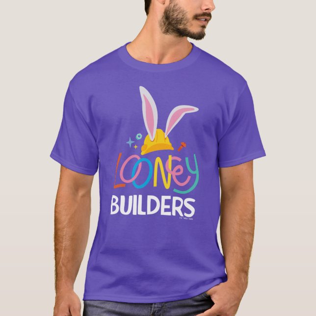 BUGS BUNNY BUILDERS™| Hard Hat Stacked Logo T-Shirt (Front)