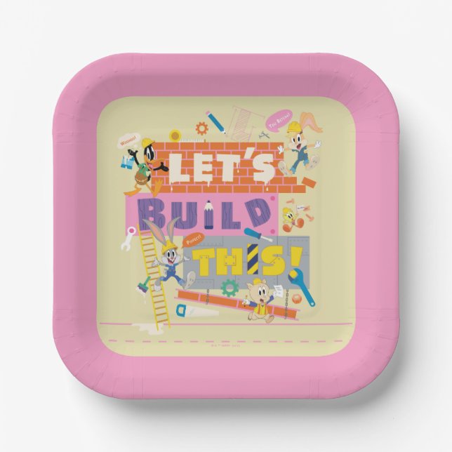 BUGS BUNNY BUILDERS™| "Let's Build This" Work Site Paper Plate (Front)