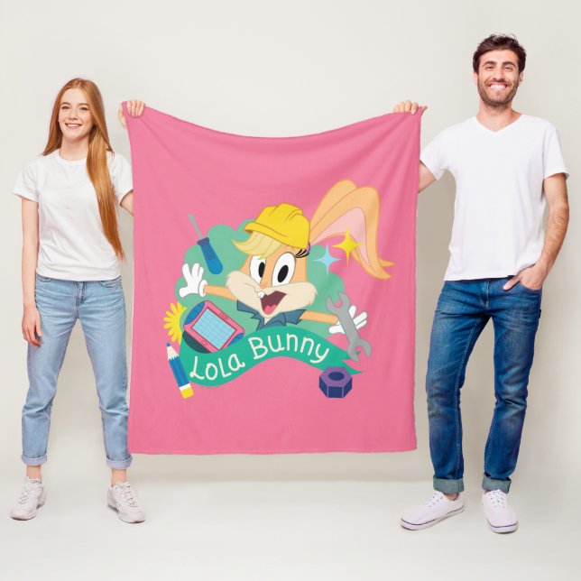 BUGS BUNNY BUILDERS™| Lola Bunny Character Graphic Fleece Blanket (In Situ)