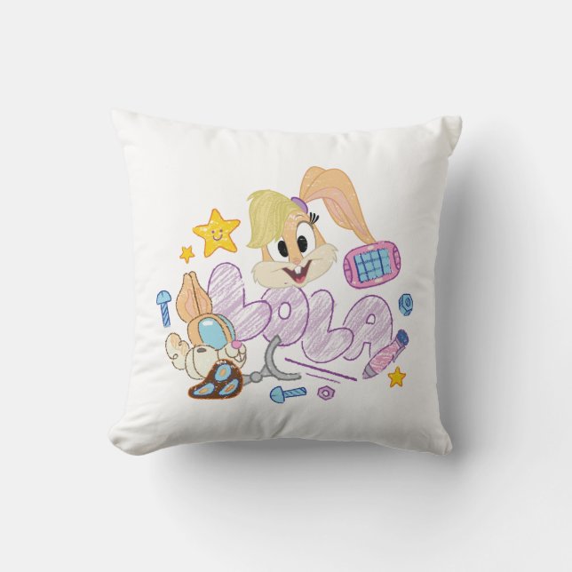 BUGS BUNNY BUILDERS™| Lola Sketch Art Cushion (Front)