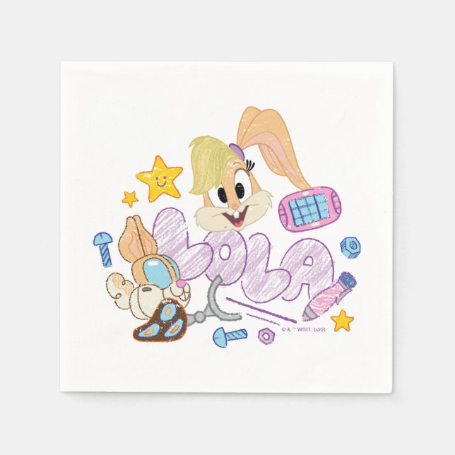 BUGS BUNNY BUILDERS™| Lola Sketch Art Napkin (Front)