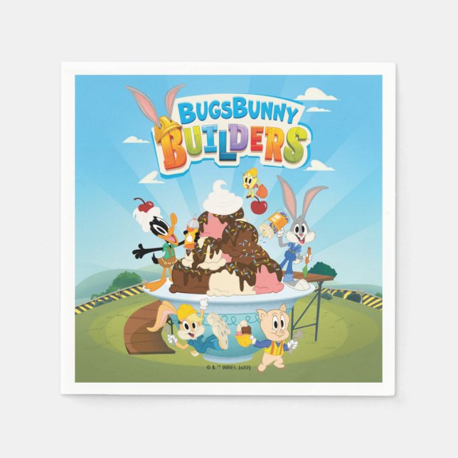 BUGS BUNNY BUILDERS™| Looney Builders Ice Cream Napkin (Front)