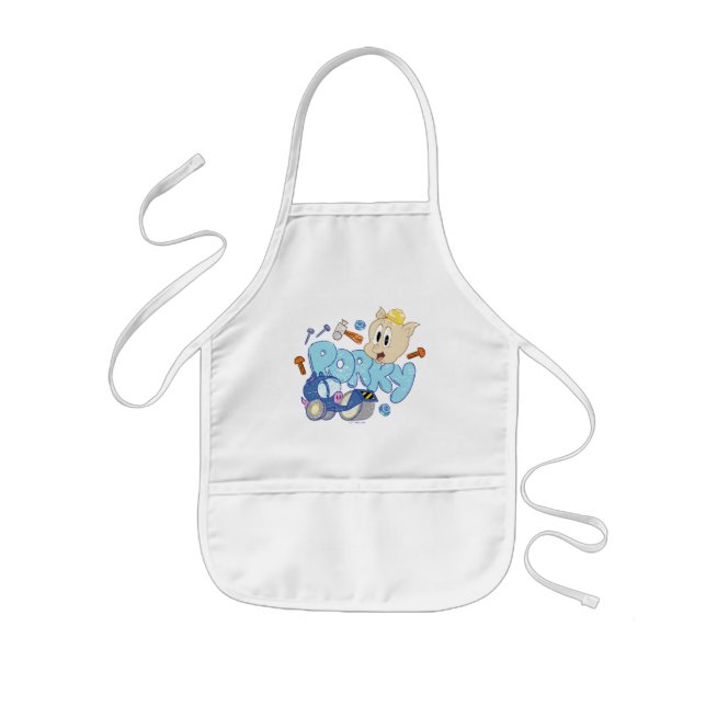 BUGS BUNNY BUILDERS™| Porky Sketch Art Kids Apron (Front)