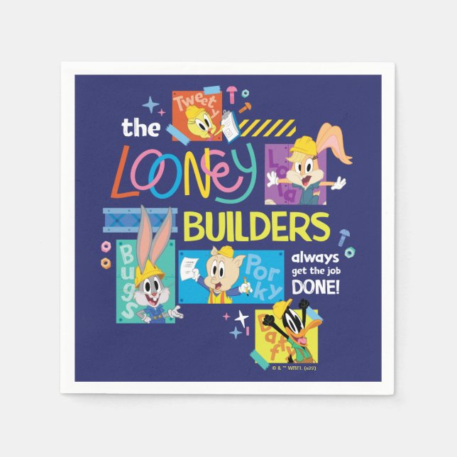 BUGS BUNNY BUILDERS™| The Looney Builders Collage Napkin (Front)