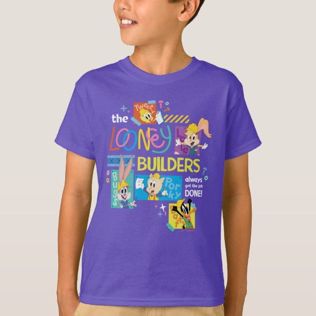 BUGS BUNNY BUILDERS™| The Looney Builders Collage T-Shirt (Front)