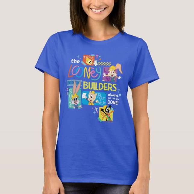 BUGS BUNNY BUILDERS™| The Looney Builders Collage T-Shirt (Front)