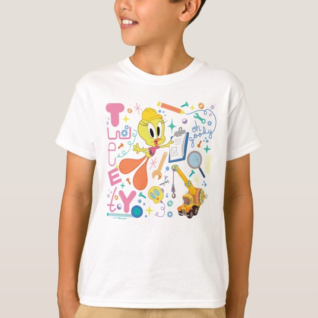 BUGS BUNNY BUILDERS™| TWEETY™ Work Tools T-Shirt (Front)