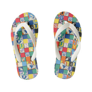 BUGS BUNNY™ Colorful Name and Face Checker Kid's Jandals