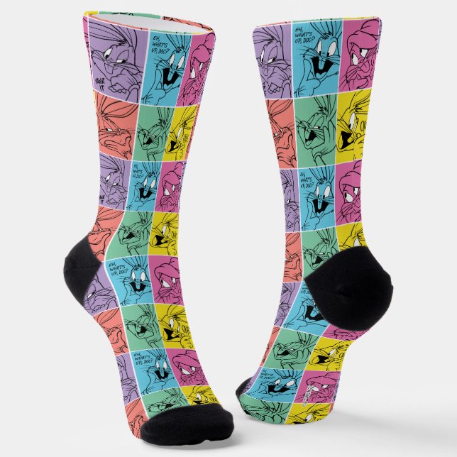 BUGS BUNNY™ Colour Block Expressions Socks (Angled)