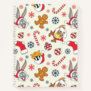 BUGS BUNNY™, DAFFY DUCK™ & Lola Christmas Pattern Notebook