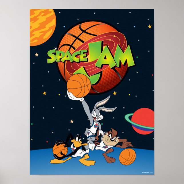 BUGS BUNNY™, DAFFY DUCK™, & TAZ™ SPACE JAM™ Logo Poster (Front)
