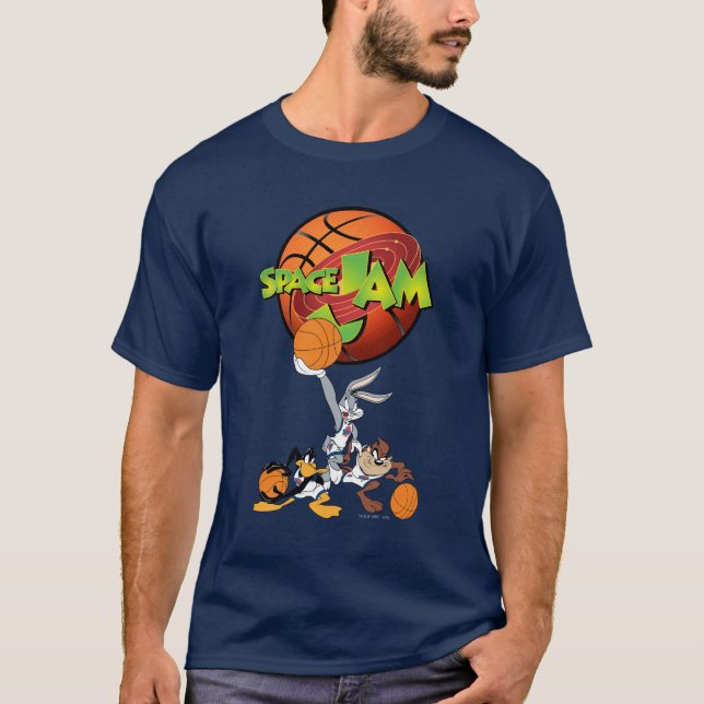 BUGS BUNNY™, DAFFY DUCK™, & TAZ™ SPACE JAM™ Logo T-Shirt (Front)