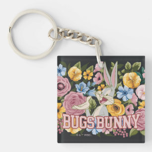 BUGS BUNNY™ Floral Embroidery Graphic Key Ring