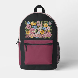 BUGS BUNNY™ Floral Embroidery Graphic Printed Backpack