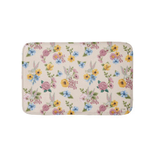 BUGS BUNNY™ Floral Embroidery Pattern Bath Mat
