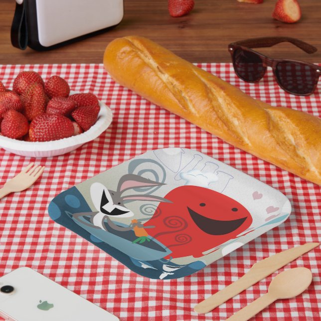 BUGS BUNNY™ & Gossamer Whimsical Meal Prep Paper Plate (Picnic)