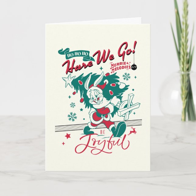 BUGS BUNNY™ - Ho Ho Ho, Hare We Go! Holiday Card (Front)