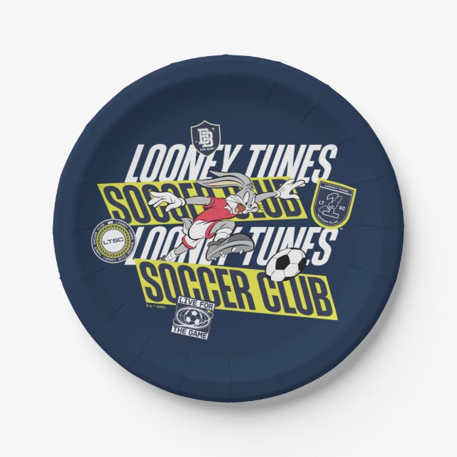 BUGS BUNNY™ LOONEY TUNES™ Soccer Club Paper Plate (Front)