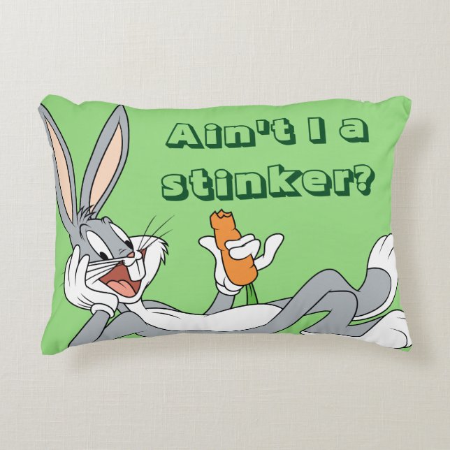 BUGS BUNNY™ Lying Down Eating Carrot Decorative Cushion (Front)