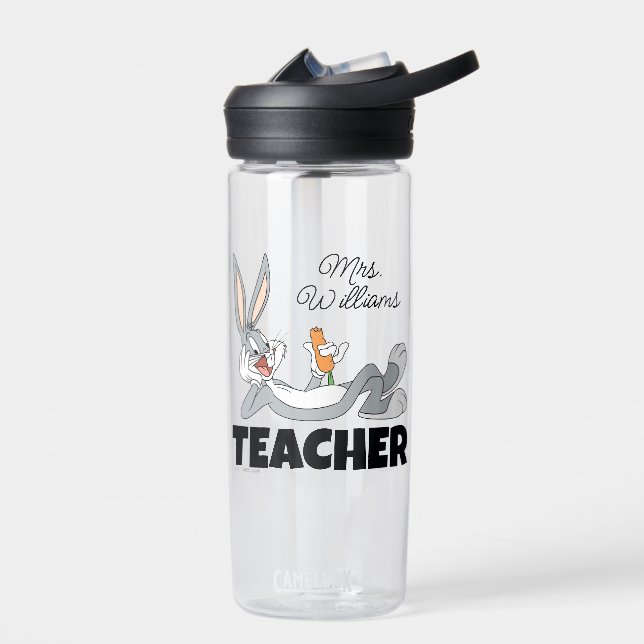 BUGS BUNNY™ Lying Down Eating Carrot Teacher Water Bottle (Left)