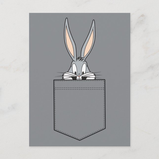 BUGS BUNNY™ Peeking Out Of Pocket Postcard (Front)